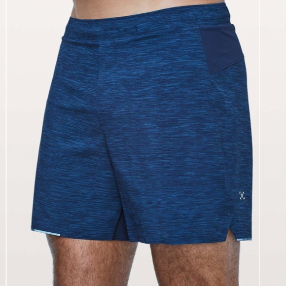 Lululemon Surge Shorts Men’s Small Blue Haze Navy Liner Athletic Training - Picture 2 of 8